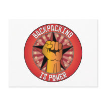 Backpacking Is Power postcards