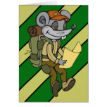 Backpacking Mouse Greeting Card