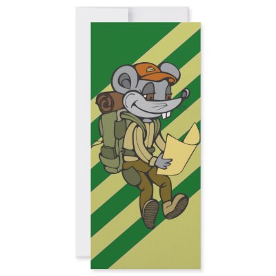 Backpacking Mouse Rack Card by sagart1952
