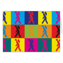 Backpacking Pop Art Greeting Cards