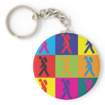 Backpacking Pop Art Keychain