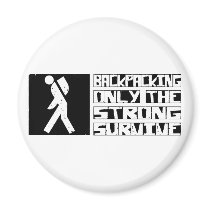 Backpacking Survive Refrigerator Magnet