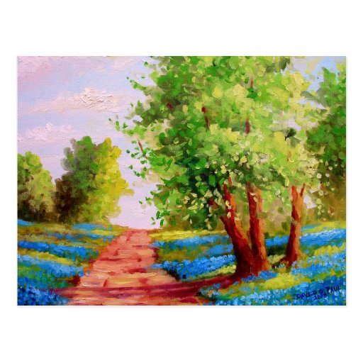 Backroad Bluebonnets Post Card
