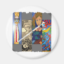 Backseat Surfers Art Refrigerator Magnets