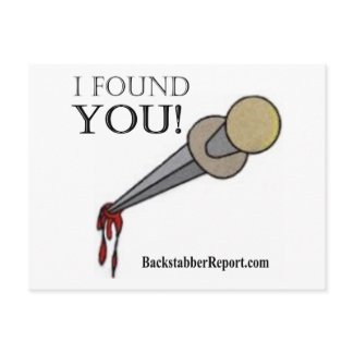 Order Postcard Backstabber Postcard postcard