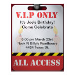 Backstage Pass Party Personalized Invitations