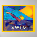 Backstroke Morning Print