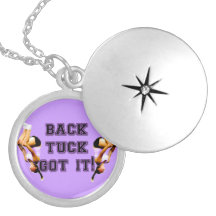 Backtuck got it round locket necklace