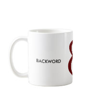 Backword Books mug, Red B