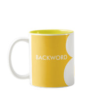 Backword two-toned mug yellow