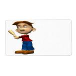 Backyard Baseball Personalized Shipping Labels