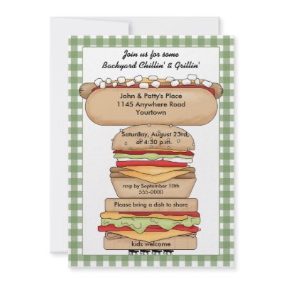 Backyard BBQ Invitation by mousearte