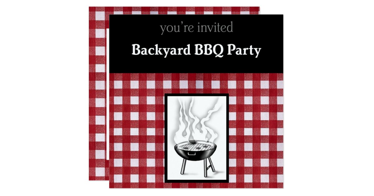 Backyard BBQ Invitation | Zazzle