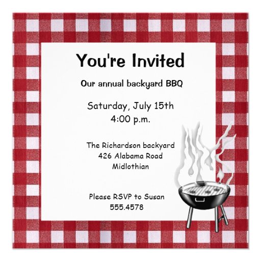 Backyard BBQ Invitation