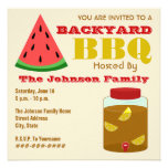 Backyard BBQ Watermelon & Sweet Tea Invitation