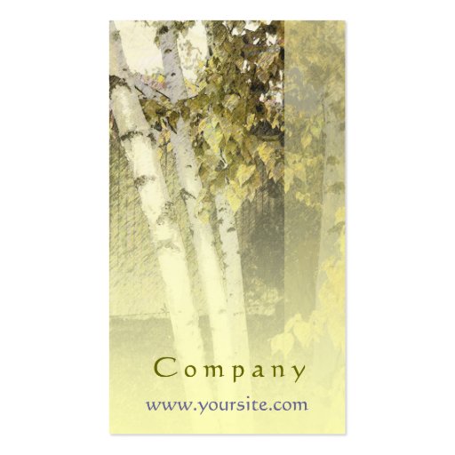Backyard Birch Harmony Business Card Template (front side)
