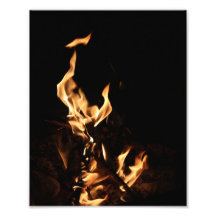 Backyard Bonfire Bright Burning Flames Photo