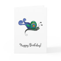 Backyard Buggies · Blue & Green Butterfly Greeting Card