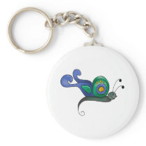 Backyard Buggies · Blue & Green Butterfly Key Chains