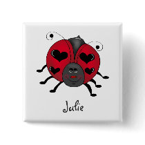 Backyard Buggies · Smiling Ladybug Button
