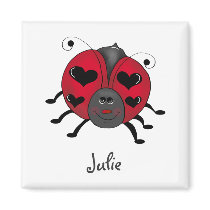 Backyard Buggies · Smiling Ladybug Fridge Magnets