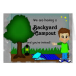 Backyard Campout Invitation Greeting Cards