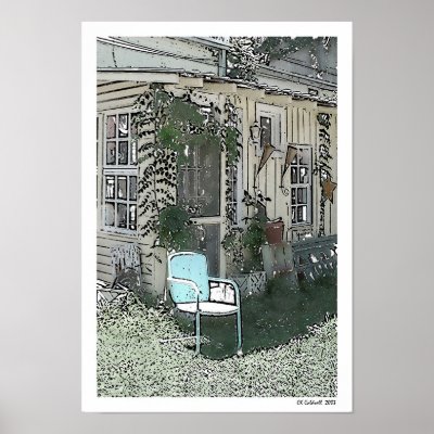 Backyard Chair Poster by StarLily
