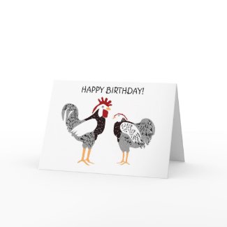 backyard chickens greeting Card customize card