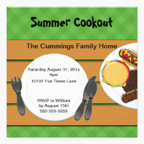 Backyard Cookout Invitation invitations