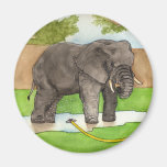 Backyard Elephant Magnet