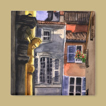 Backyard in Italy magnets