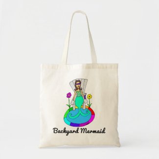 Backyard Mermaid Canvas Bags