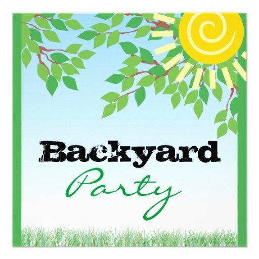 Backyard Party invitation