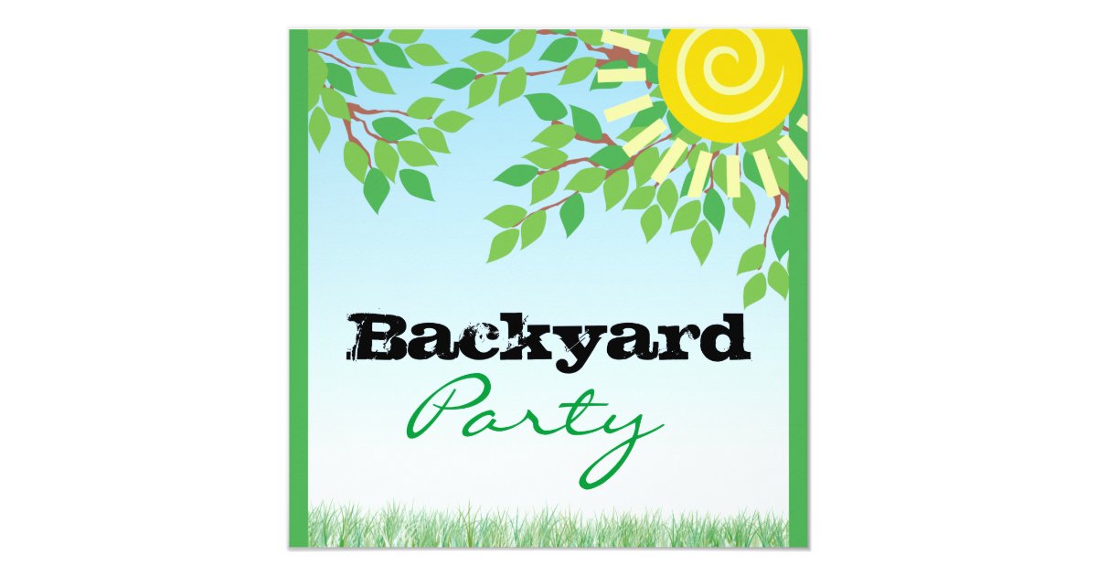 Backyard Party invitation | Zazzle