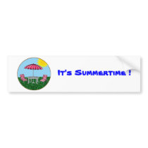Backyard Summer Relaxing Bumper Sticker