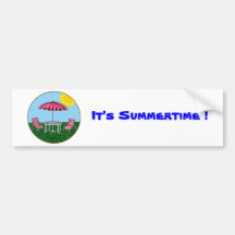 Backyard Summer Relaxing Bumper Sticker