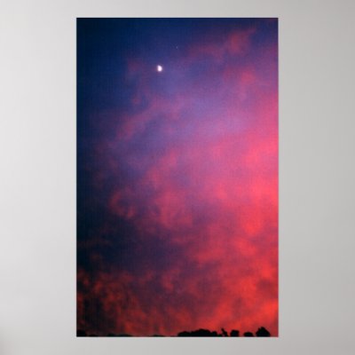 backyard sunset print by neverm0re
