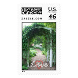 Backyard Wedding - Love Postage Stamp stamp