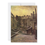 Backyards of Old Houses in Antwerp by van Gogh Custom Announcements