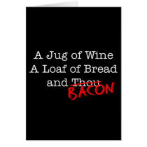 Bacon A Jug of Wine Cards