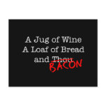 Bacon A Jug of Wine Post Cards