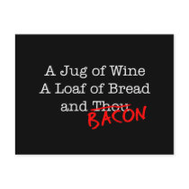 Bacon A Jug of Wine Post Cards