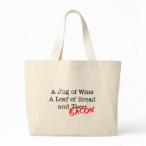 Bacon A Jug of Wine Tote Bag