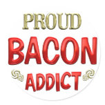 Bacon Addict Round Sticker