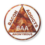 Bacon Addicts Anonymous Refrigerator Magnet