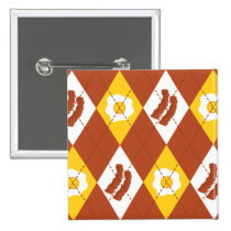 Bacon and Eggs Argyle Pattern buttons