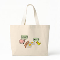 Bacon And Eggs Nightmare Tote Bags