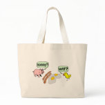 Bacon And Eggs Nightmare Tote Bags