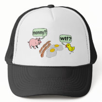 Bacon And Eggs Nightmare Trucker Hats