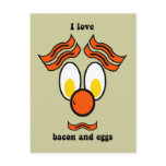 bacon and eggs postcard